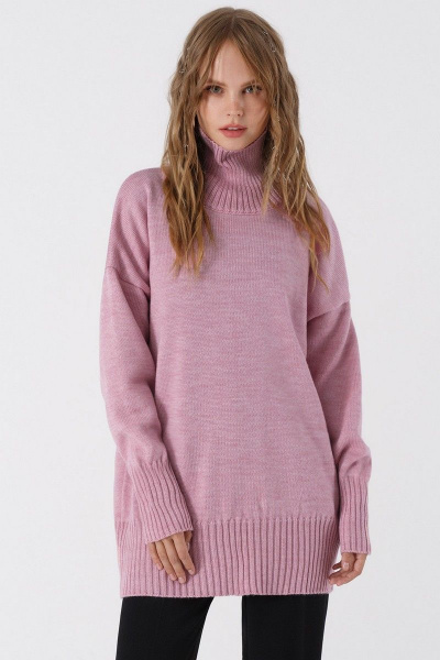 Брюки, свитер PiRS 3374 розовый-черный - фото 2