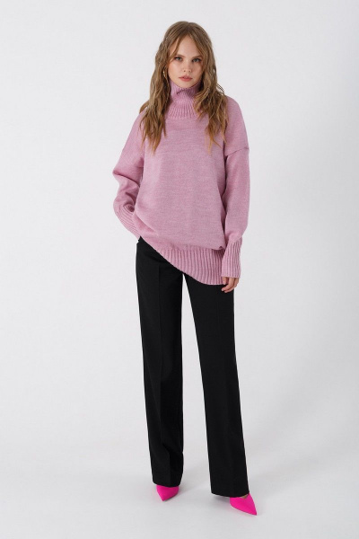 Брюки, свитер PiRS 3374 розовый-черный - фото 1
