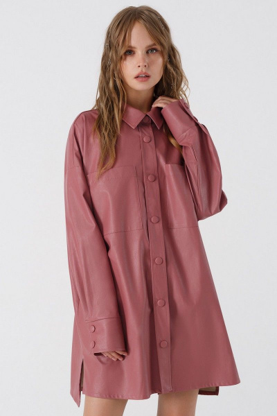 Рубашка, топ, юбка PiRS 3395 серо-розовый - фото 3