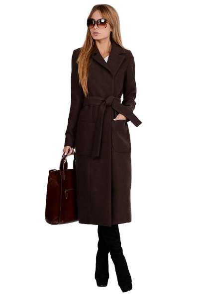 Пальто PATRICIA by La Cafe NY1818 коричневый - фото 1