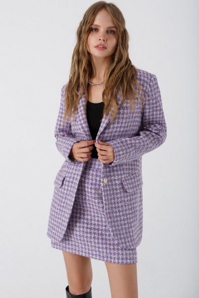 Жакет, юбка PiRS 3427 фиолетовый - фото 3