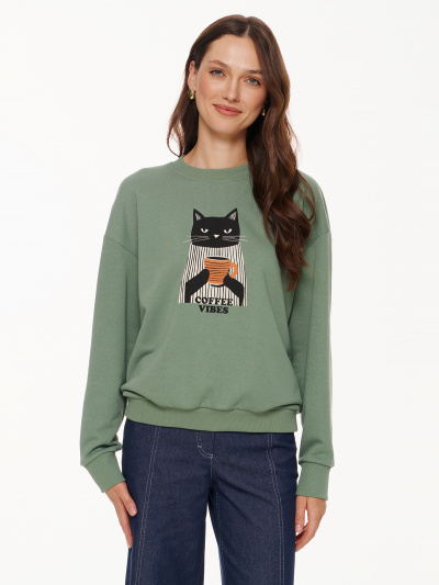 Толстовка Nelva 23774 осока - фото 1
