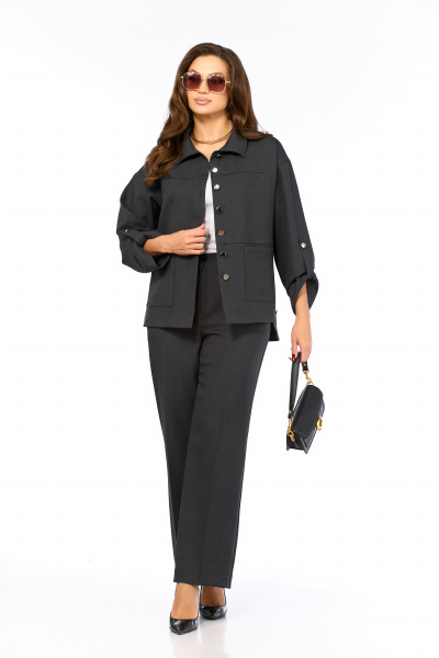 Брюки, жакет Taita plus 2637 графит - фото 1