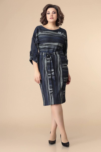 Платье Romanovich Style 1-2218 синий/полоска - фото 2