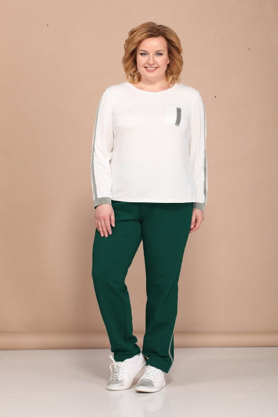 Блуза, брюки, жилет Bonna Image 409 зеленый - фото 2