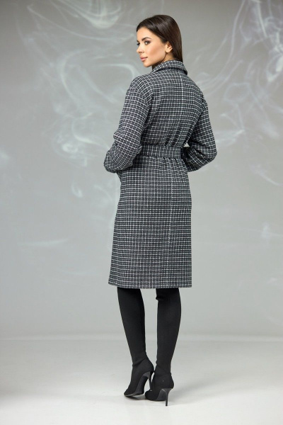 Пальто Angelina & Сompany 605 клетка+черно-белый - фото 5