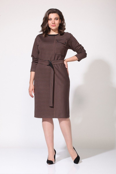 Платье Lady Style Classic 2146/1 коричневый - фото 1