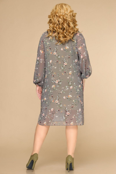 Платье Svetlana-Style 1706 оливковый+цветы - фото 4
