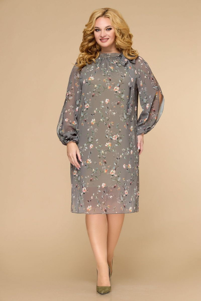 Платье Svetlana-Style 1706 оливковый+цветы - фото 2