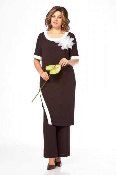 Брюки, туника Grace for you 289 коричневый - фото 1