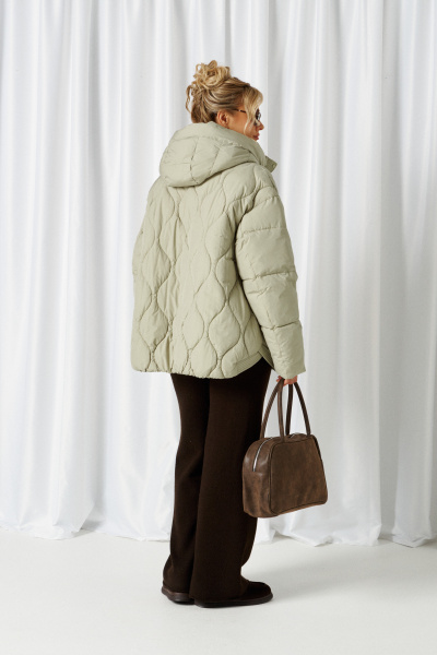 Пальто Beautiful&Free 1030 светло-оливковый - фото 7