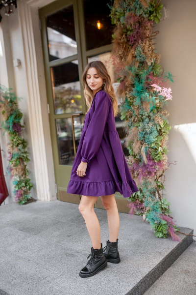 Платье KRASA - Danaida 280-21 фиолетовый - фото 5