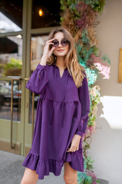Платье KRASA - Danaida 280-21 фиолетовый - фото 1