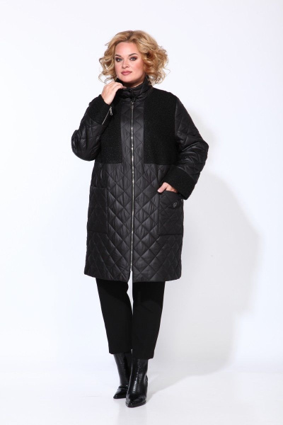 Пальто Karina deLux М-9908 черный - фото 4