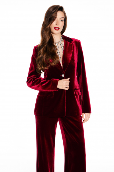 Брюки, жакет ELLETTO 15371 винный - фото 6
