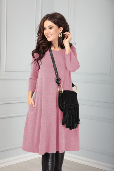 Платье Anastasia 495 розовый - фото 1