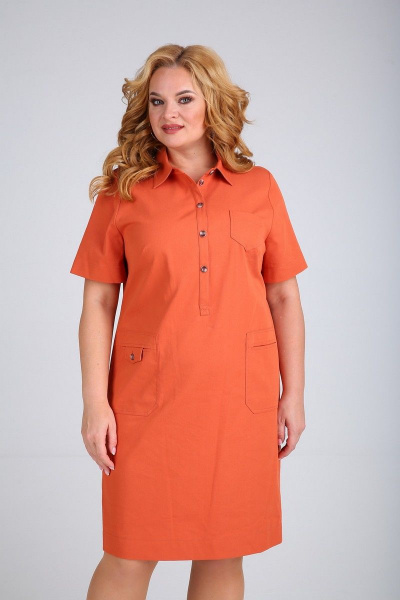 Платье Mamma Moda М-600 оранжевый - фото 3