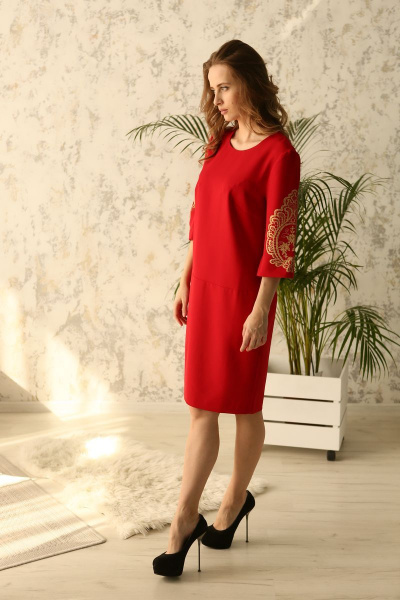 Платье Edibor 2015 красный - фото 3