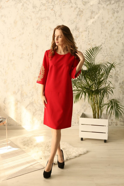 Платье Edibor 2015 красный - фото 1
