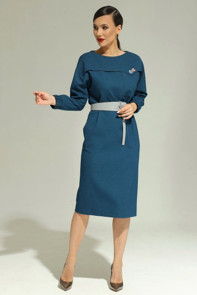 Платье Магия моды 1980 синий - фото 1