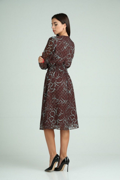 Платье Moda Versal П2318 коричневый - фото 2
