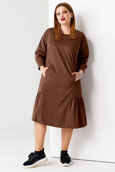 Платье Панда 57280z коричневый - фото 1
