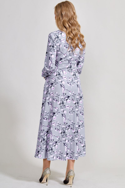 Платье Teffi Style L-1417 сизый - фото 4