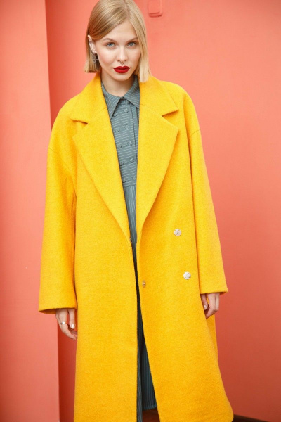 Пальто Lokka 828 желтый - фото 7