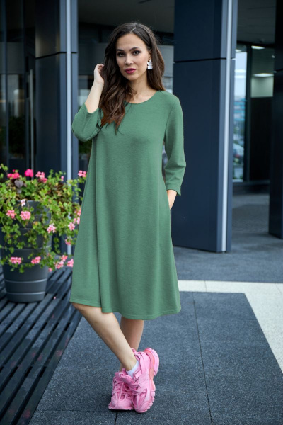 Платье, шарф Anastasia 495+шарфик мятно-зеленый - фото 3