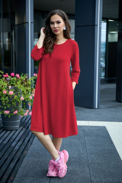 Платье, шарф Anastasia 495+шарфик красный - фото 3