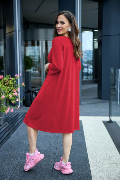 Платье Anastasia 495 красный - фото 2