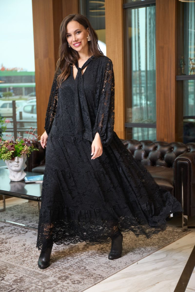 Платье Anastasia 713 черный - фото 4