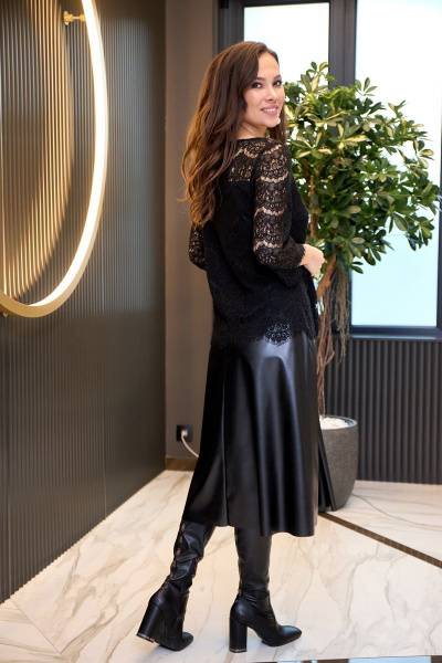 Блуза, юбка ANASTASIA MAK 918а черный - фото 5