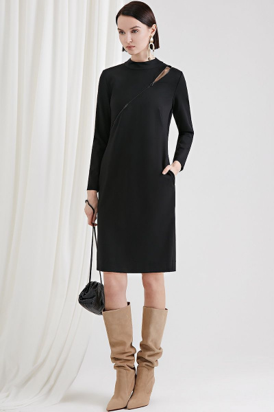 Платье Moveri by Larisa Balunova 5589 черный - фото 2