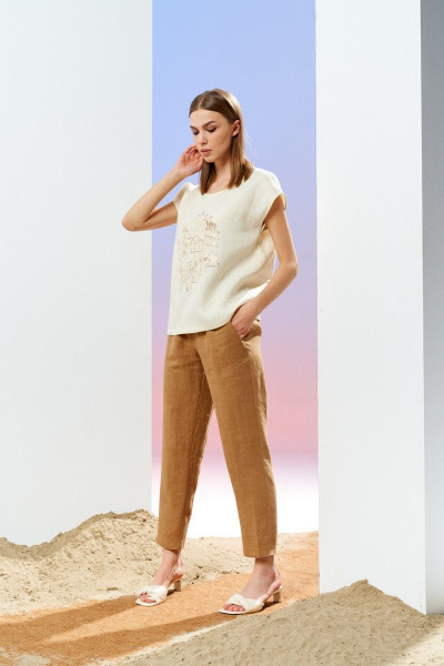 Блуза, брюки Prestige 4112/170 светло-коричневый - фото 1
