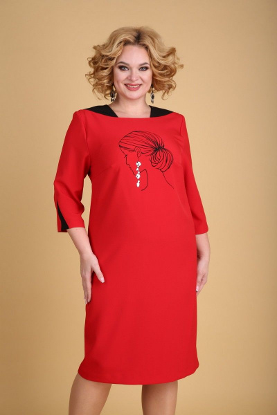 Платье Ксения Стиль 1940 красный - фото 2