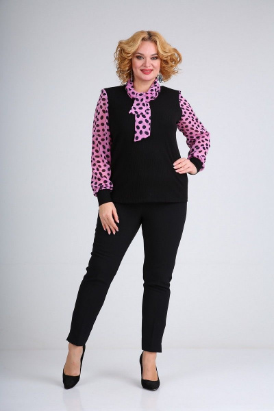 Блуза SOVITA M-107 розовые_пятнышки - фото 4