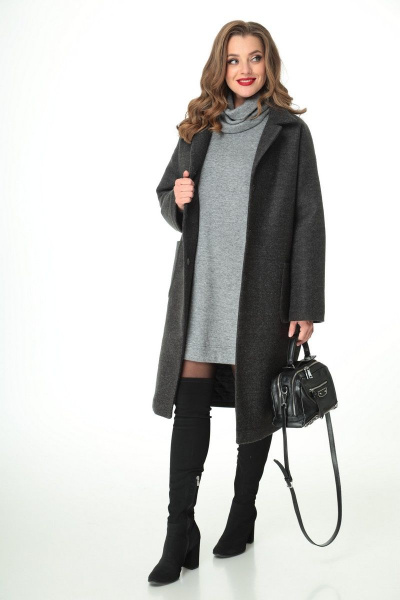 Воротник, пальто, платье T&N 7105 графит-серый - фото 1
