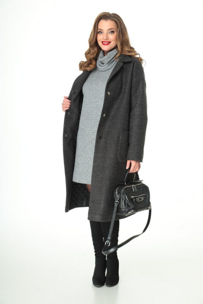 Воротник, пальто, платье T&N 7105 графит-серый - фото 4