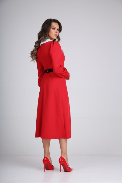 Платье SandyNa 130104 красный - фото 4