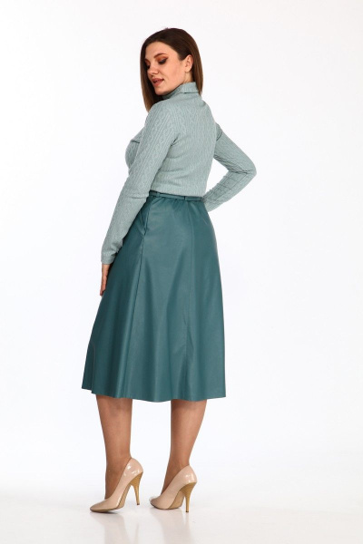 Джемпер, юбка Lady Style Classic 2253/1 бирюза - фото 3