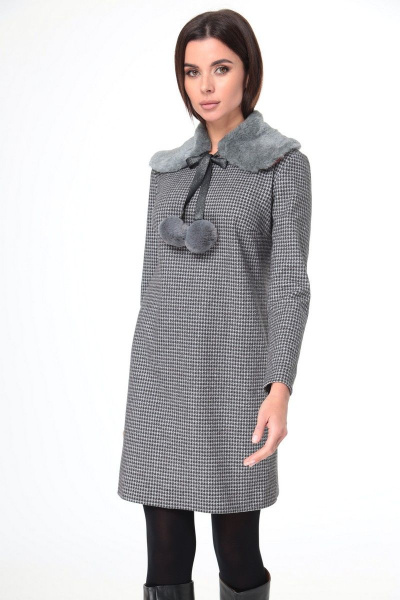 Воротник, пальто, платье T&N 7110 графит-серый - фото 9