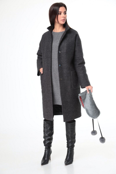 Воротник, пальто, платье T&N 7110 графит-серый - фото 3