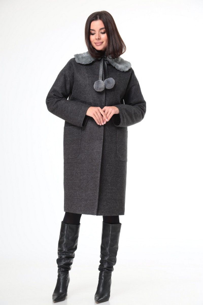 Воротник, пальто, платье T&N 7110 графит-серый - фото 2