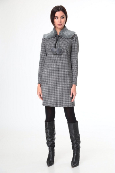 Воротник, пальто, платье T&N 7110 графит-серый - фото 6