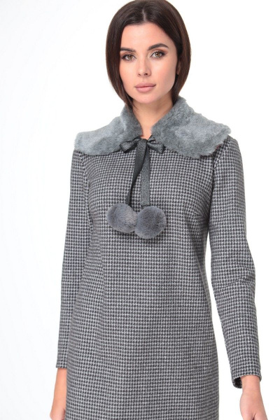 Воротник, пальто, платье T&N 7110 графит-серый - фото 5