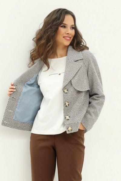 Блуза, брюки, куртка Магия моды 2010 серый+шоколад - фото 5