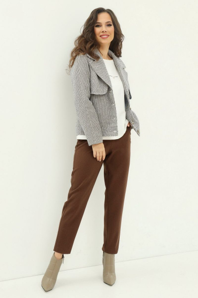 Блуза, брюки, куртка Магия моды 2010 серый+шоколад - фото 1