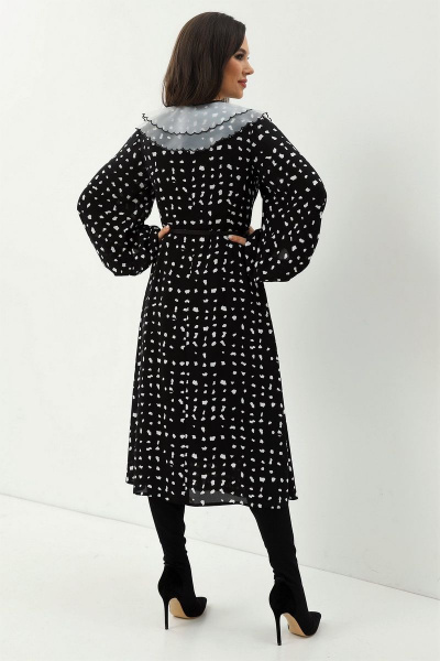 Платье Магия моды 1974 черно-белый - фото 5