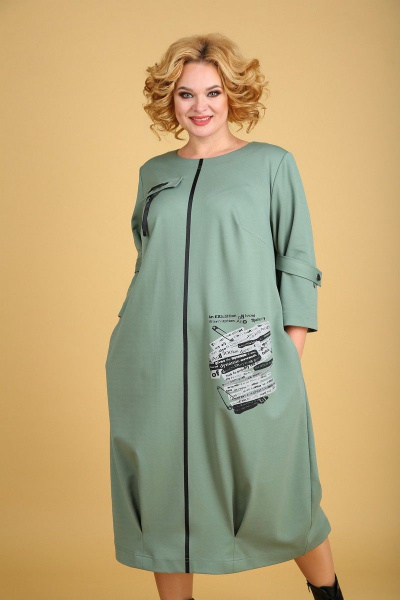 Платье Ксения Стиль 1939 мята - фото 4